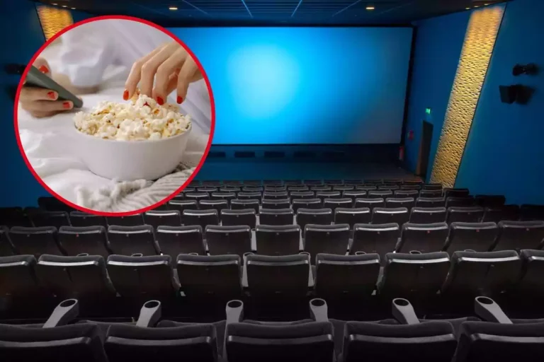 Cómo ver la película "Nadie Nos Va a Extrañar" en línea 16 pantalla de cine con palomitas y bebida