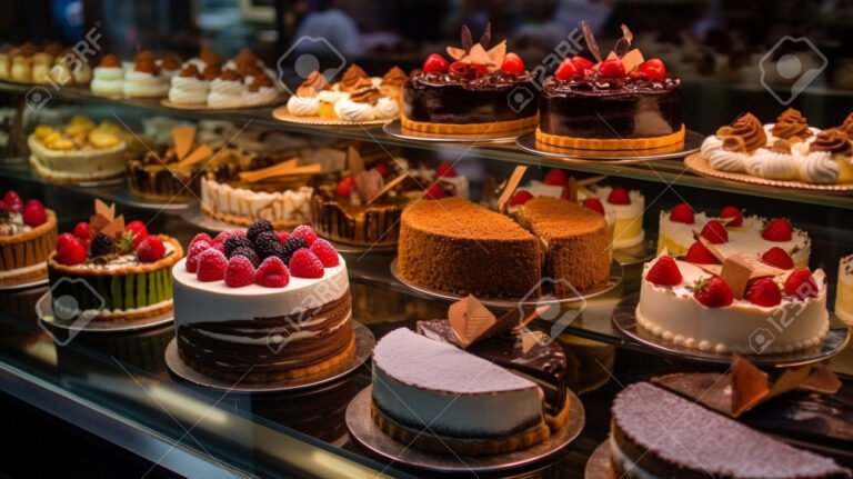 pasteleria con deliciosos postres y tartas
