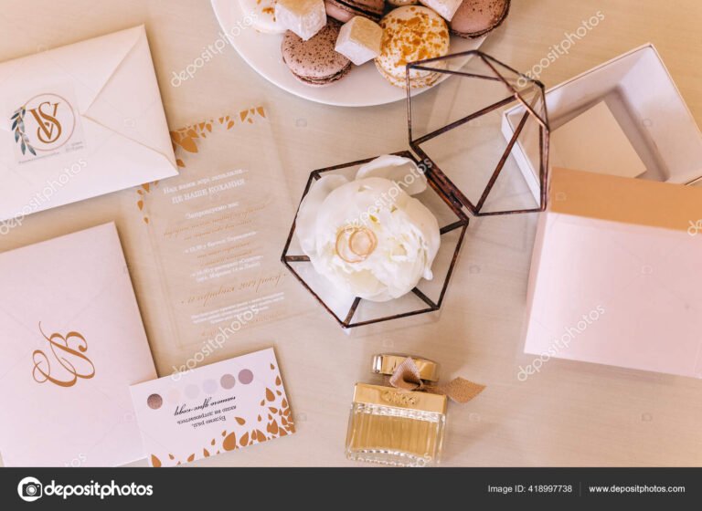 perfume y dulces en una mesa elegante