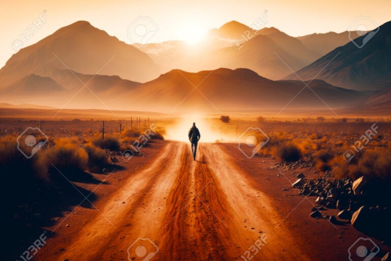 persona contemplando un paisaje desertico