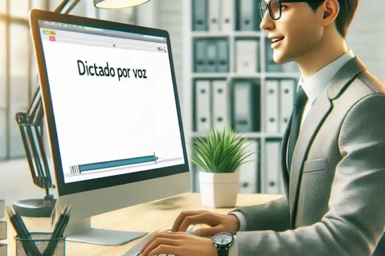 Cómo puedo dictar texto por voz en Microsoft Word 10 persona dictando texto a una computadora