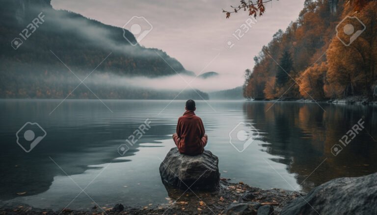 Qué tipo de música es ideal para meditar con Dios y encontrar paz 9 persona meditando en un paisaje sereno 1