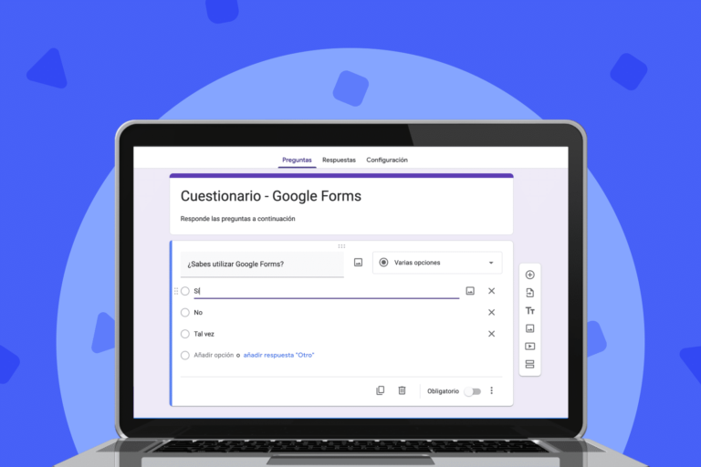 Cómo crear encuestas efectivas utilizando Google Forms fácilmente 4 persona usando google forms en una computadora
