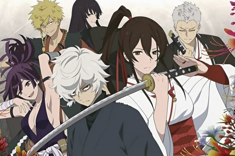 personajes de anime explorando una isla misteriosa