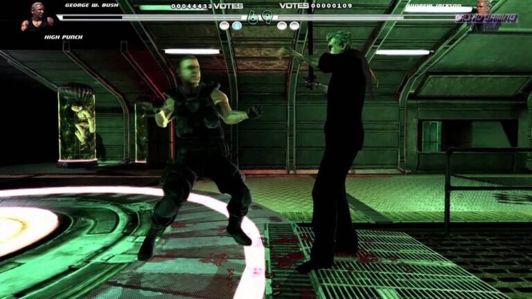 personajes de lucha en accion en videojuego