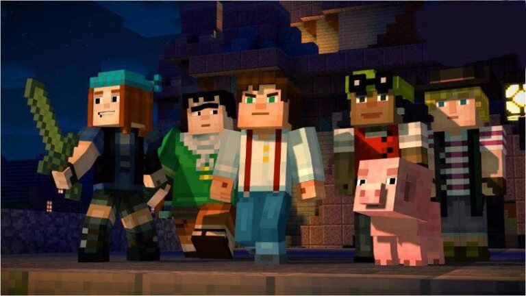 personajes de minecraft en aventura grafica