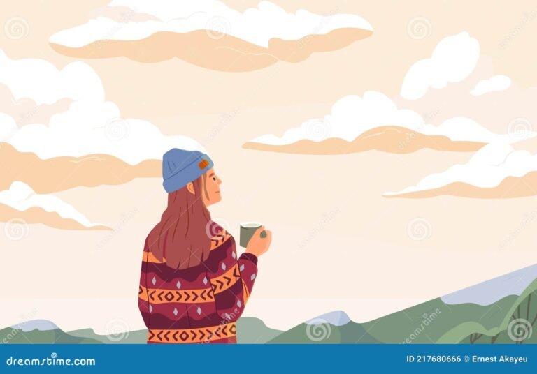 personas sonando en un paisaje tranquilo