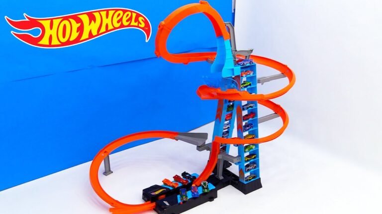 pistas hot wheels con coches en el aire