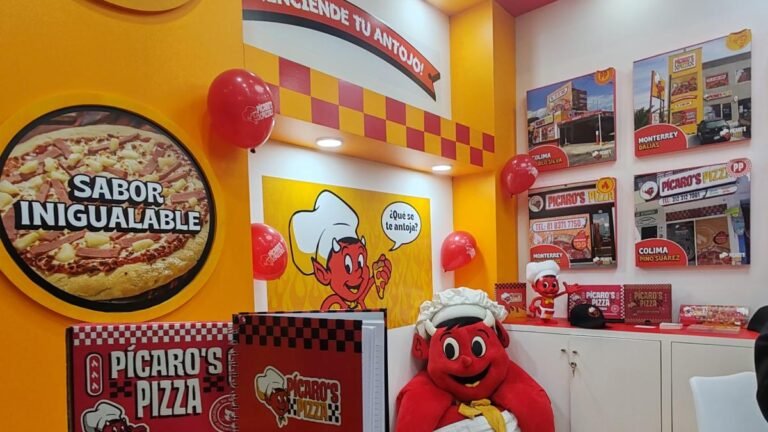pizza y franquicia en un entorno mexicano