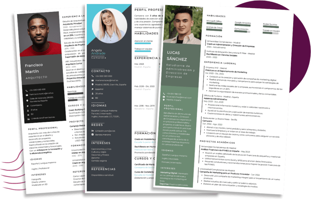 plantillas de curriculum vitae en computadora