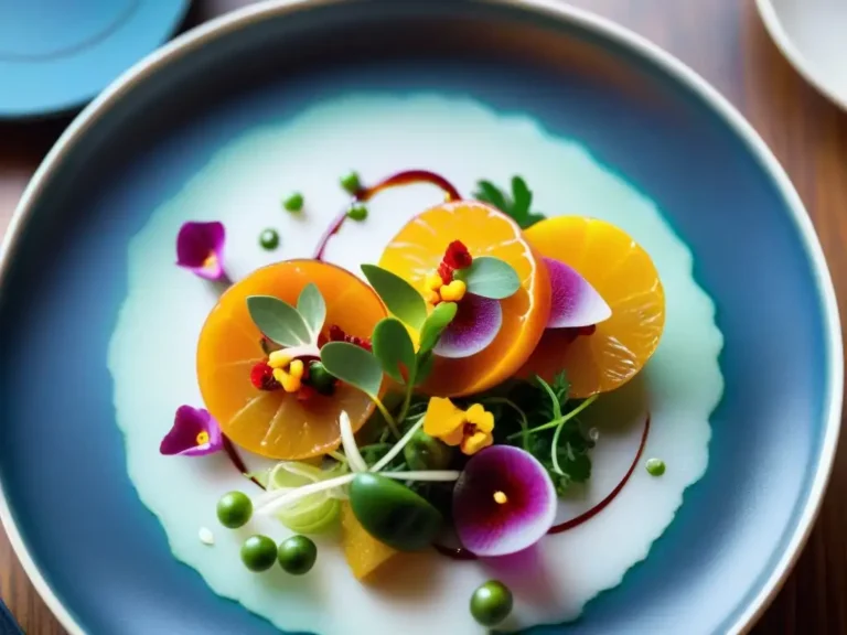 plato gourmet en ambiente cultural vibrante