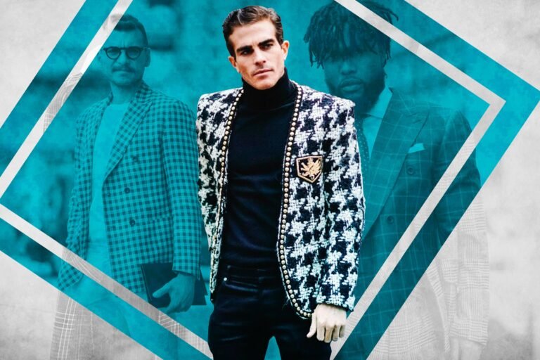 prendas de moda con tela de cuadros