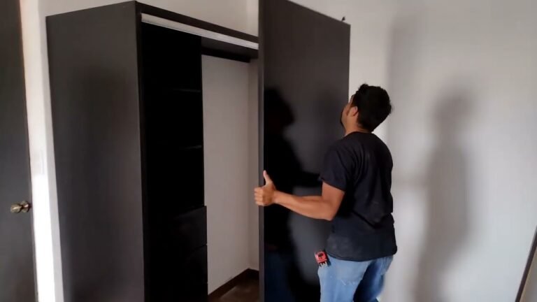 puertas corredizas de closet en instalacion