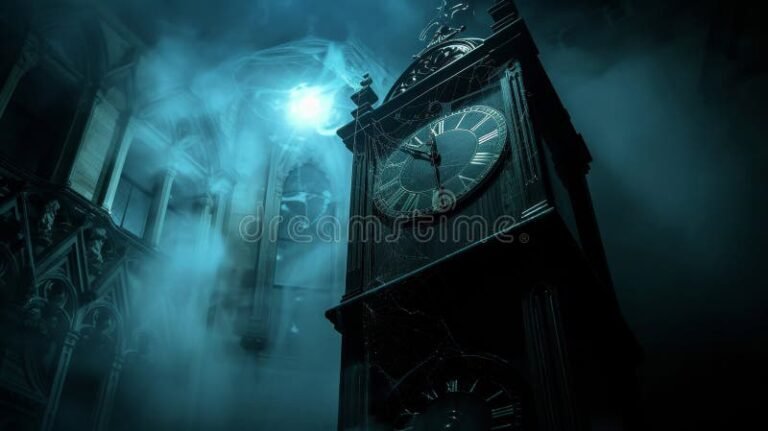 reloj antiguo sobre un fondo misterioso