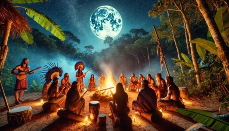 ritual religioso en un entorno espiritual