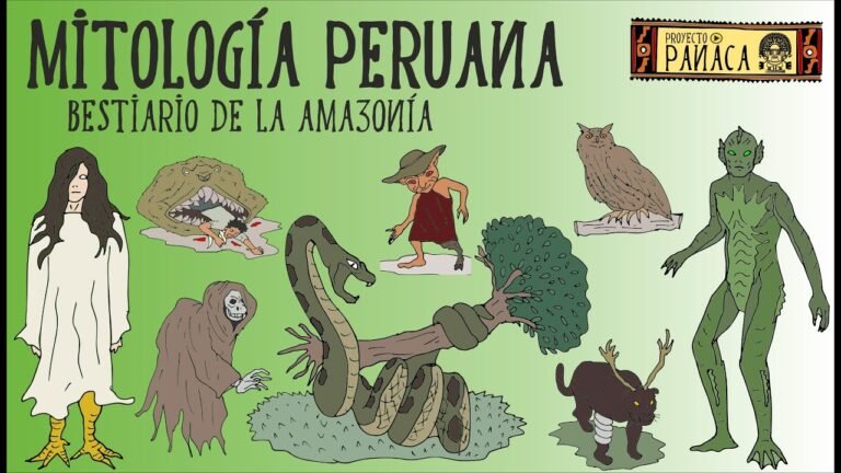 selva amazonica con criaturas misticas