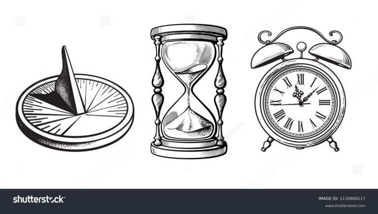 silueta de un reloj de sol