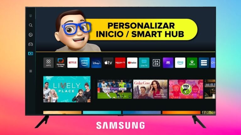 smart tv samsung con pantalla de inicio