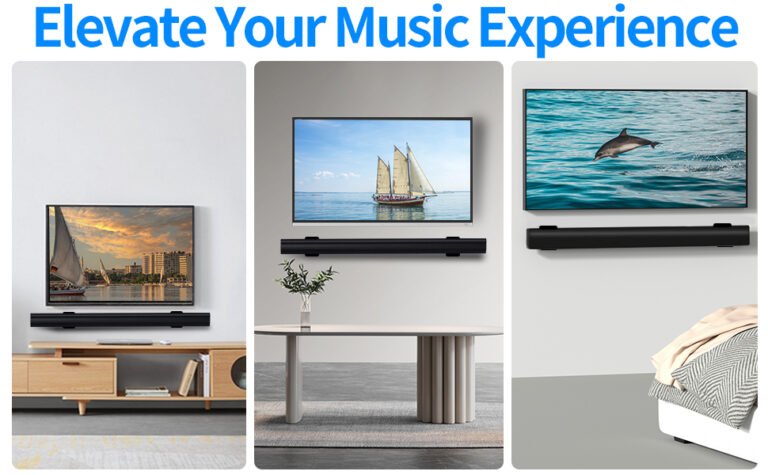 soportes de barra de sonido en diferentes ambientes