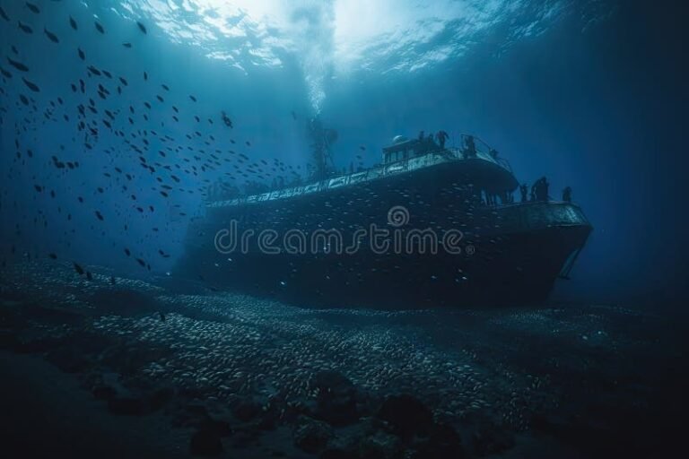 submarino en un oceano profundo y misterioso