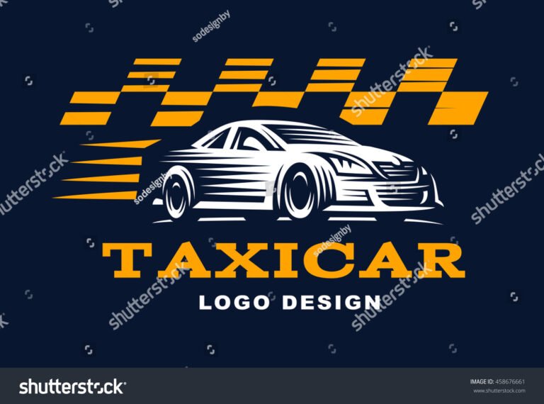 taxi moderno con logo de empresa