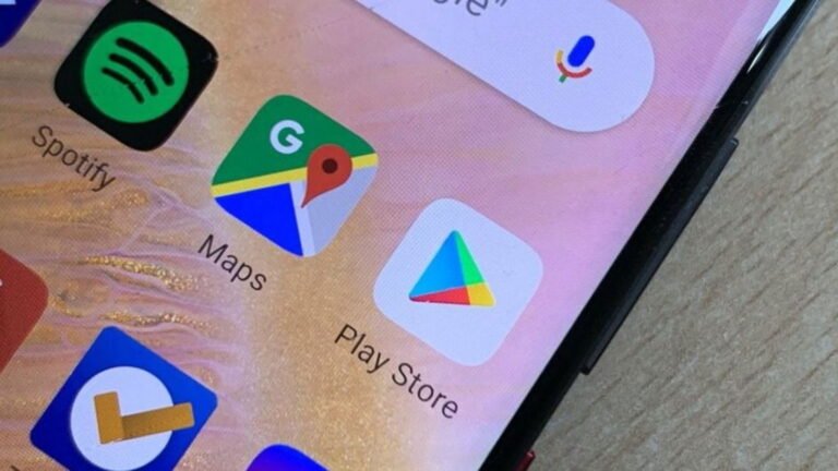 telefono movil con google play abierto