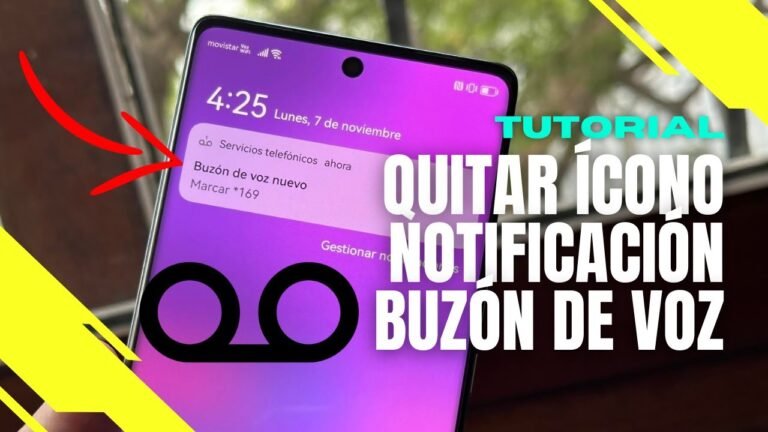 telefono movil con icono de buzon de voz