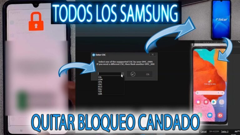 telefono samsung con candado abierto