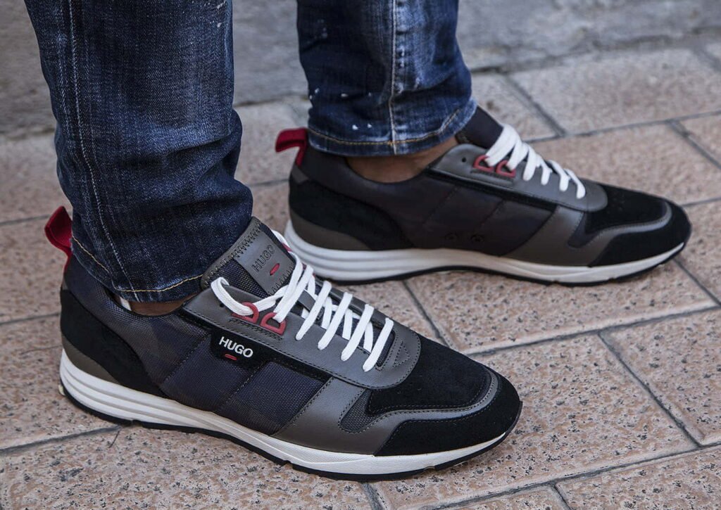 tenis hugo boss en un fondo elegante