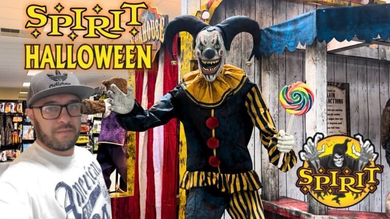 tienda spirit halloween decorada y festiva