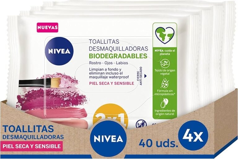 toallitas humedas nivea sobre fondo claro