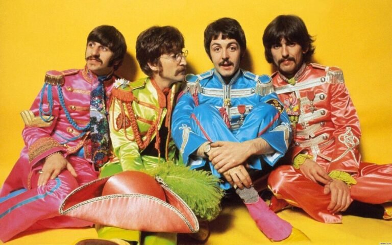 traje colorido inspirado en los beatles