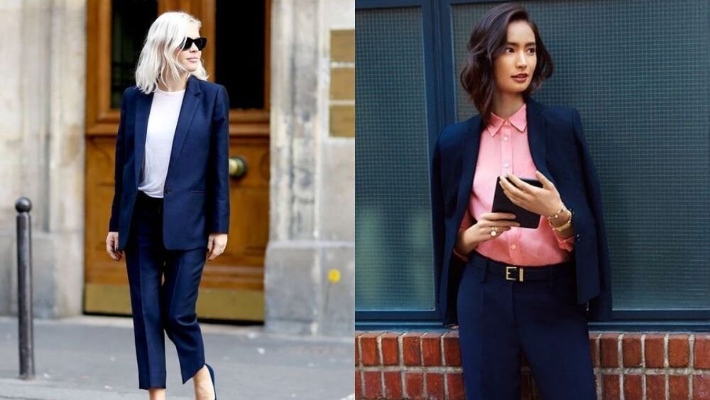 Cómo elegir el mejor traje sastre azul marino para dama 5 Cómo elegir el mejor traje sastre azul marino para dama