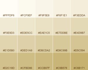 variedad de tonos de pintura color arena