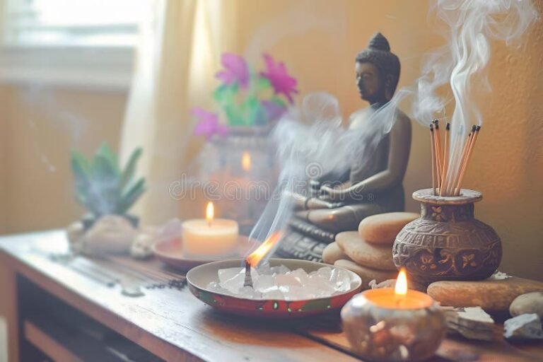 Cómo realizar un ritual efectivo para alejar las malas vibras 23 velas y cristales en un altar espiritual