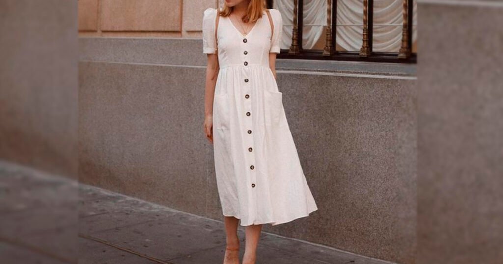 Qué estilos de vestidos con botones al frente son tendencia este año 3 Qué estilos de vestidos con botones al frente son tendencia este año