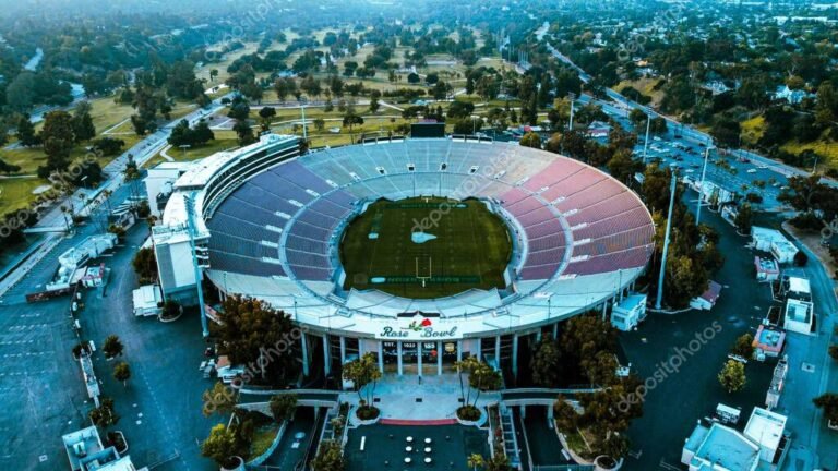 vista aerea del estadio rose bowl